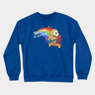 Believe In Nothing / Nihilist Meme Design / Faded Print Crewneck Sweatshirt